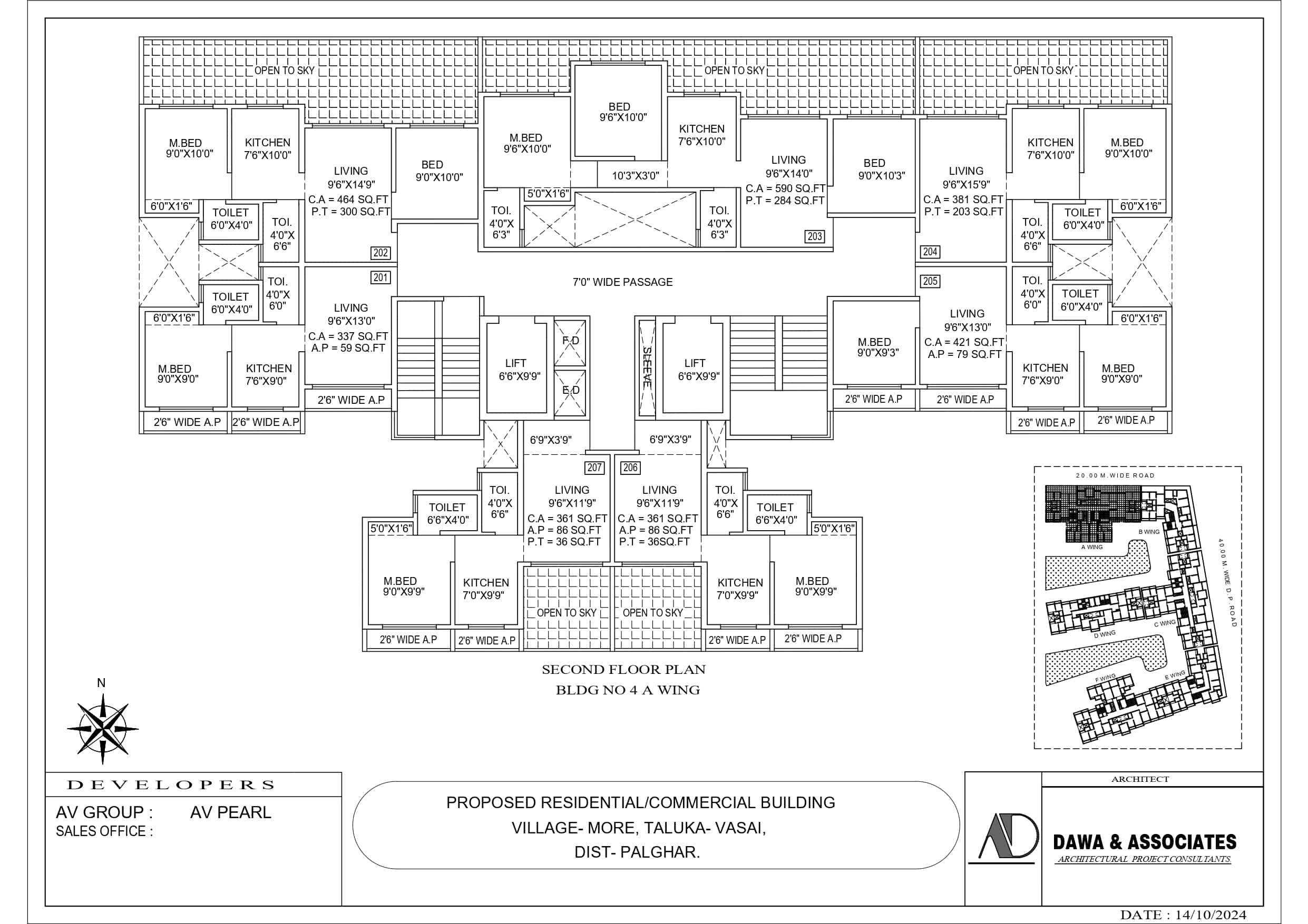 Wing 4A 2nd Floor Plan - AV Pearl